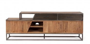 Bizzotto Mobile TV con 2 cassetti e 3 ante Janak Naturale