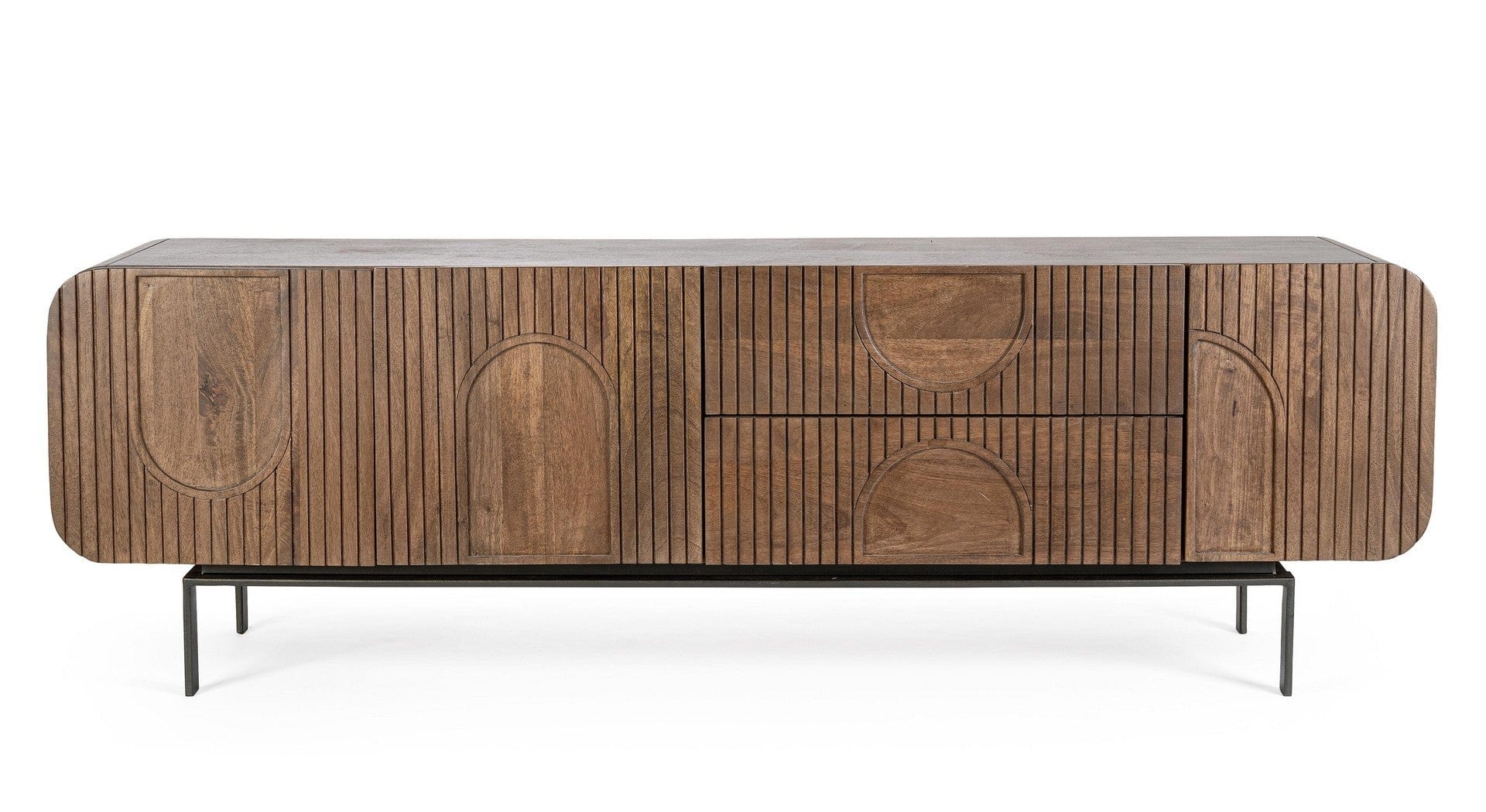 Bizzotto Mobile TV con 2 cassetti e 3 ante Orissa Naturale