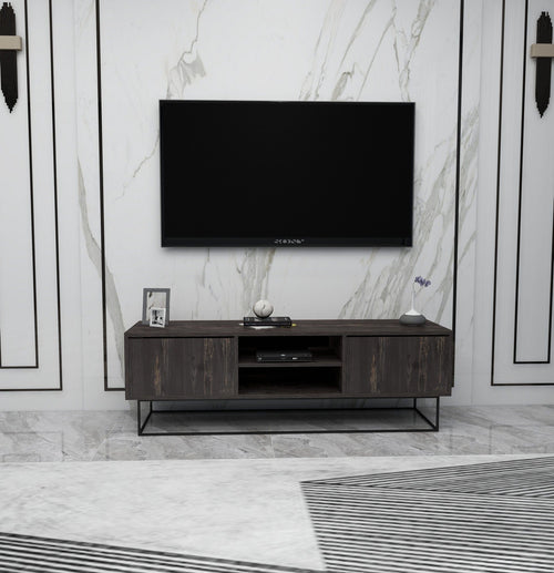 Mobile TV con 2 cassetti Escape 140 Marrone
