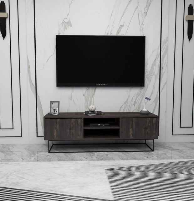 Mobile TV con 2 cassetti Escape 140 Marrone