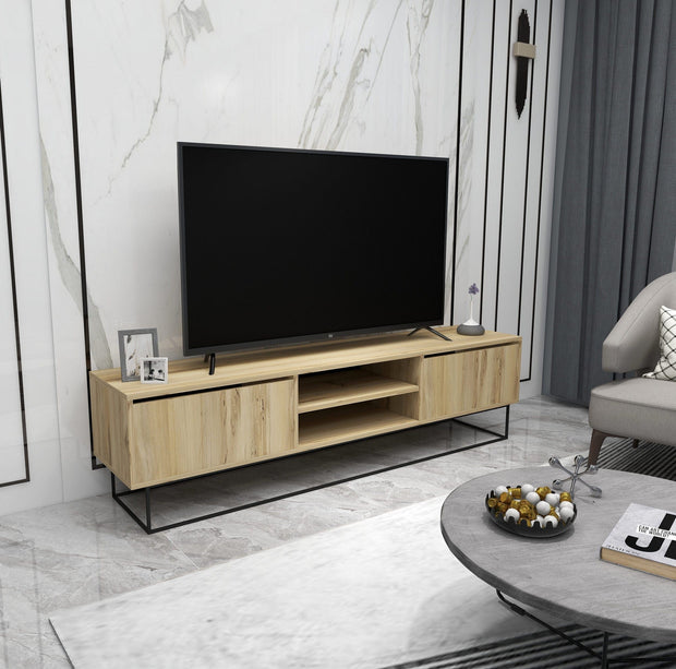 Mobile TV con 2 cassetti Escape 180 Marrone (1)