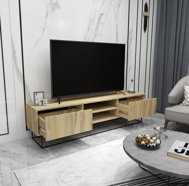 Mobile TV con 2 cassetti Escape 180 Marrone (2)