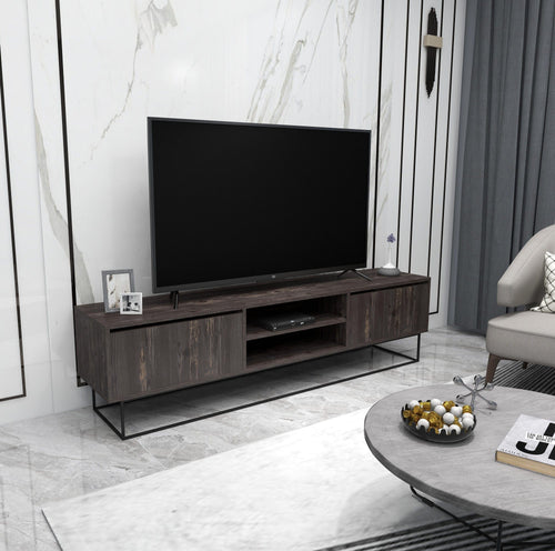 Mobile TV con 2 cassetti Escape 180 Marrone (1)