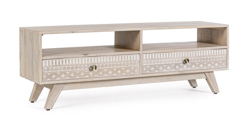 Bizzotto Mobile TV con 2 cassetti Indira Naturale