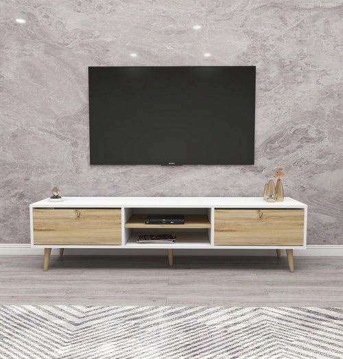 Mobile TV con 2 cassetti Kraf 180 Bianco