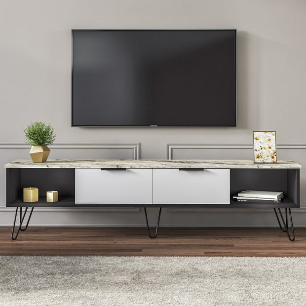 Mobile TV con 2 cassetti Marblous Marmo