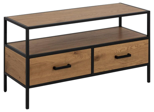 Actona Mobile TV con 2 cassetti Seaford Nero