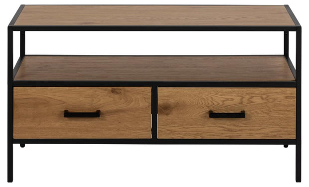 Actona Mobile TV con 2 cassetti Seaford Nero