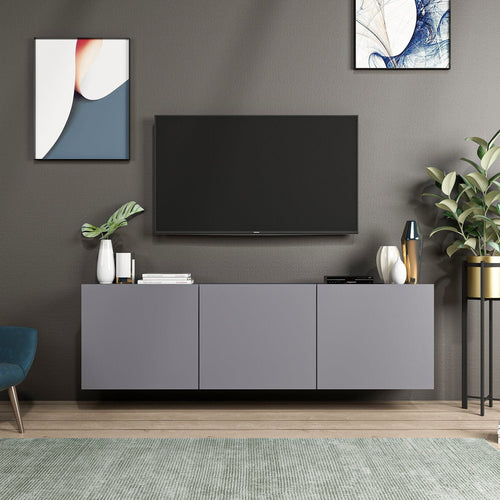 Mobile TV con 3 ante White Antracite