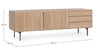 Bizzotto Mobile TV con 3 cassetti e 2 ante Widald Naturale