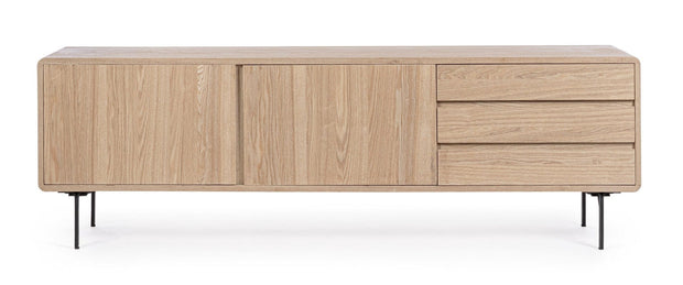 Bizzotto Mobile TV con 3 cassetti e 2 ante Widald Naturale