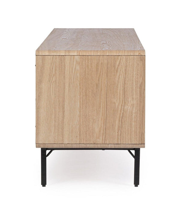 Bizzotto Mobile TV con 3 cassetti e 2 ante Widald Naturale