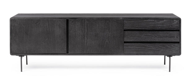 Bizzotto Mobile TV con 3 cassetti e 2 ante Widald Nero