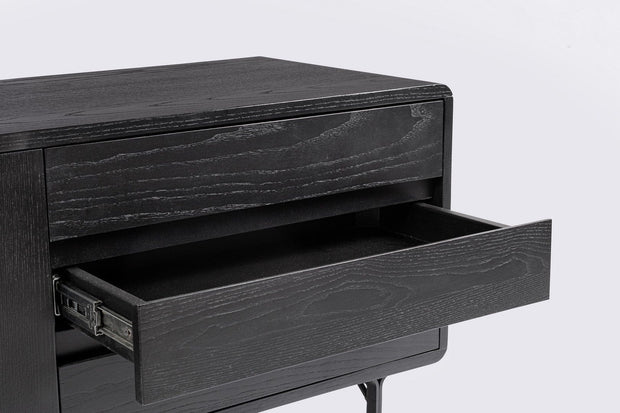 Bizzotto Mobile TV con 3 cassetti e 2 ante Widald Nero