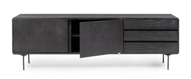 Bizzotto Mobile TV con 3 cassetti e 2 ante Widald Nero