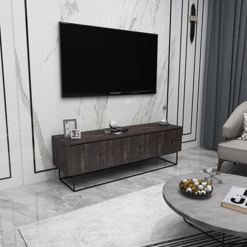 Mobile TV con 3 cassetti Kordon 140 Marrone (1)