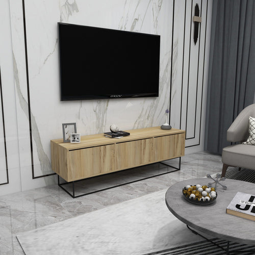 Mobile TV con 3 cassetti Kordon 140 Nero (1)
