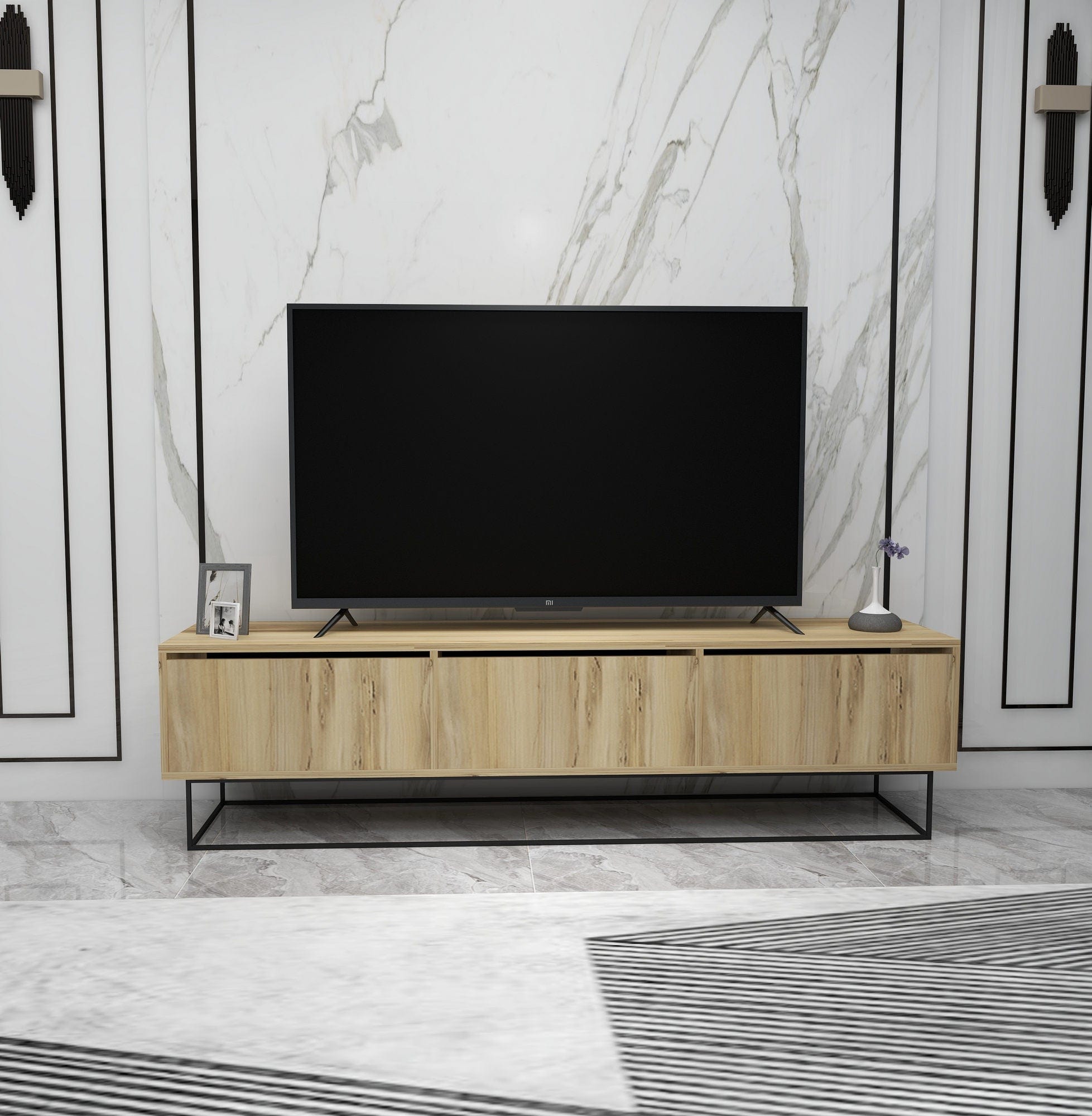 Mobile TV con 3 cassetti Kordon 180 Nero