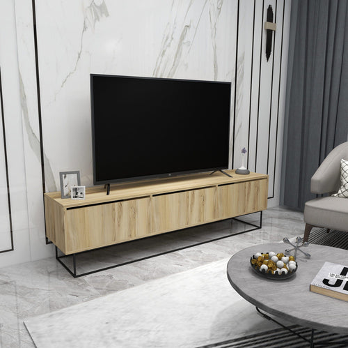 Mobile TV con 3 cassetti Kordon 180 Nero (1)