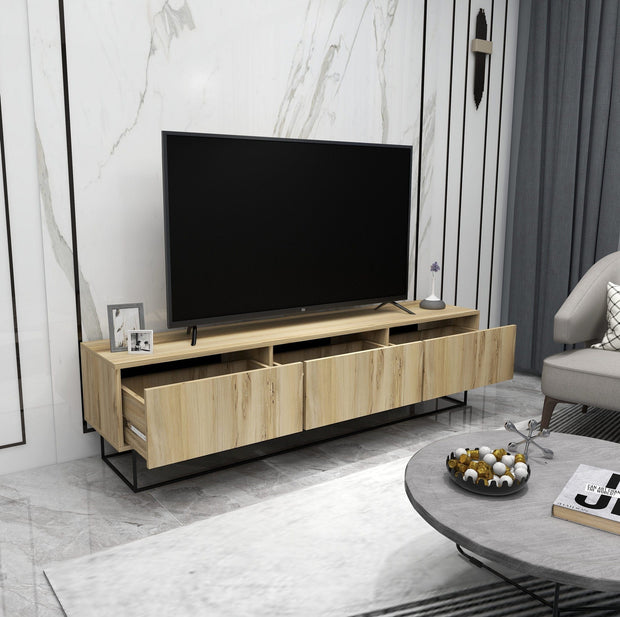 Mobile TV con 3 cassetti Kordon 180 Nero (2)