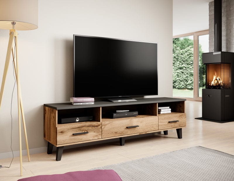 Halmar Mobile TV con 3 cassetti Lotta Quercia