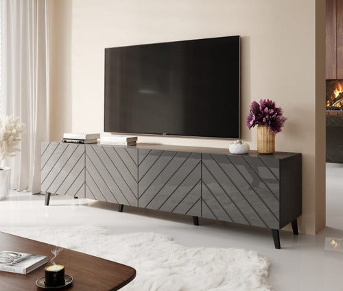Halmar Mobile TV con 4 ante Abeto Grigio