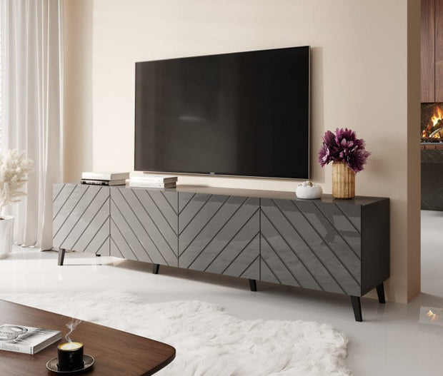 Halmar Mobile TV con 4 ante Abeto Grigio