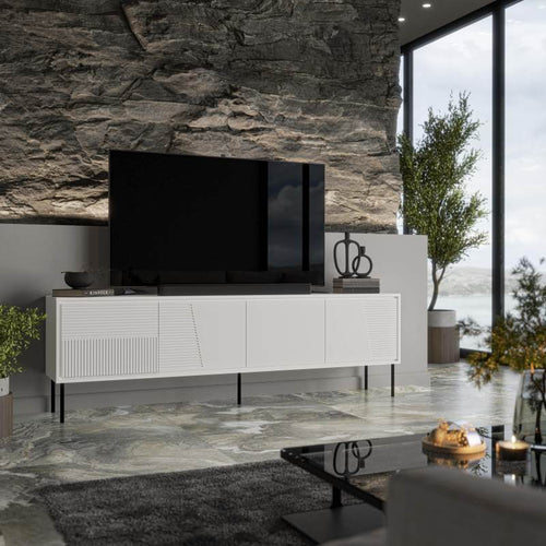 Halmar Mobile TV con 4 ante Abi Bianco