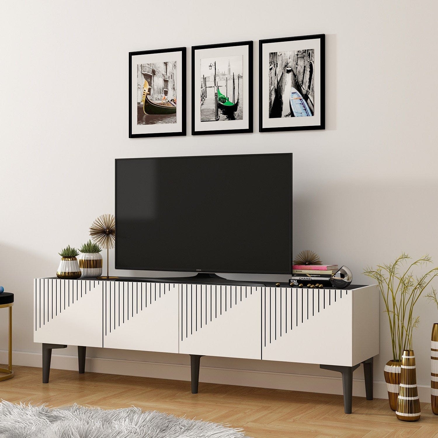 Mobile TV con 4 ante Draw Bianco (2)