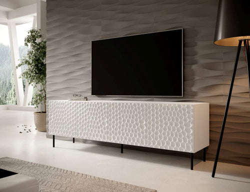 Halmar Mobile TV con 4 ante Hole Bianco