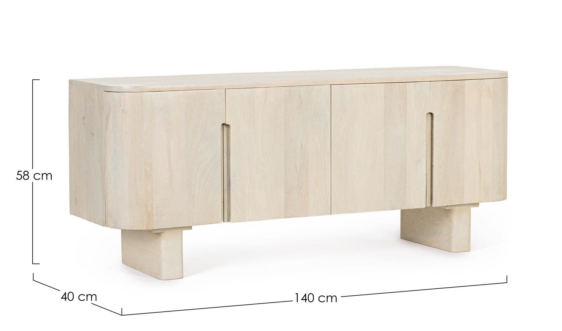 Bizzotto Mobile TV con 4 ante Serapis Naturale
