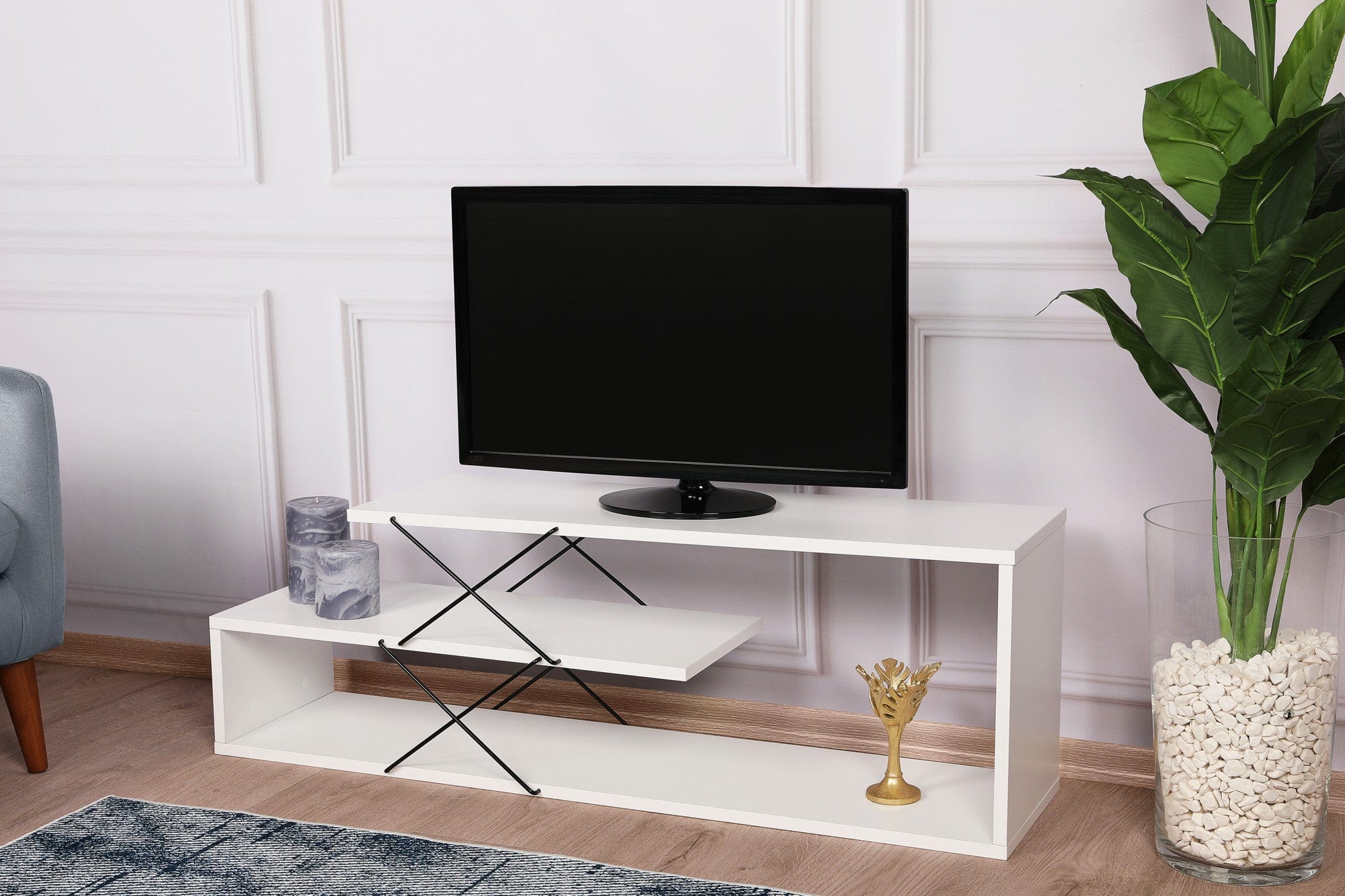 Mobile TV Zigzag Bianco (1)