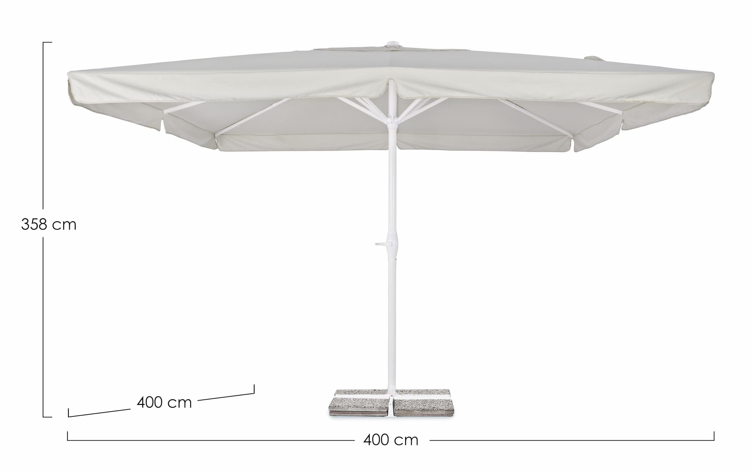 Bizzotto Ombrellone da giardino Alghero Bianco