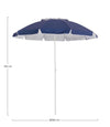 Bizzotto Ombrellone da giardino Caracas Blu