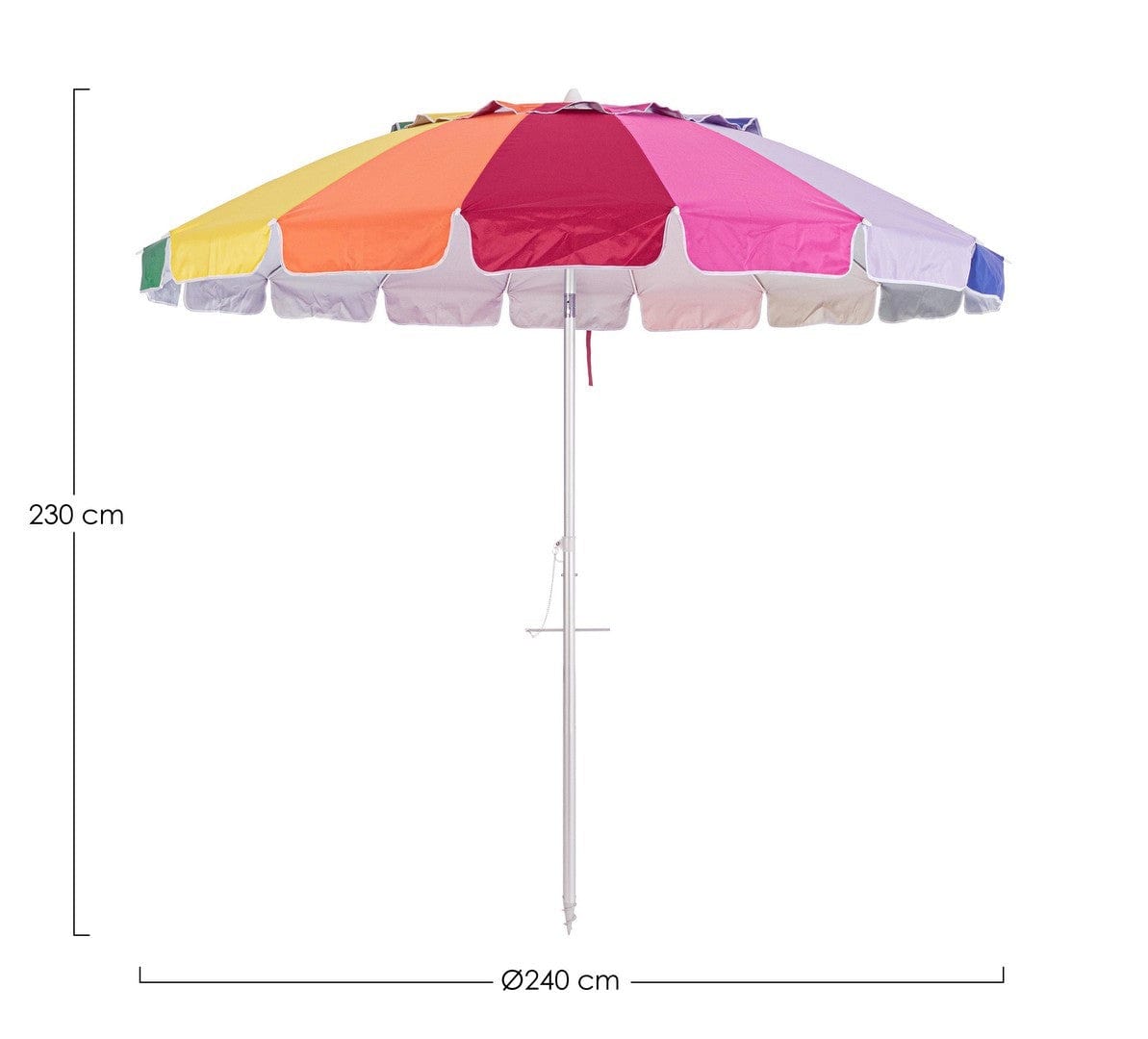 Bizzotto Ombrellone da giardino Jamaica Multicolore
