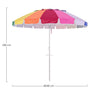 Bizzotto Ombrellone da giardino Jamaica Multicolore