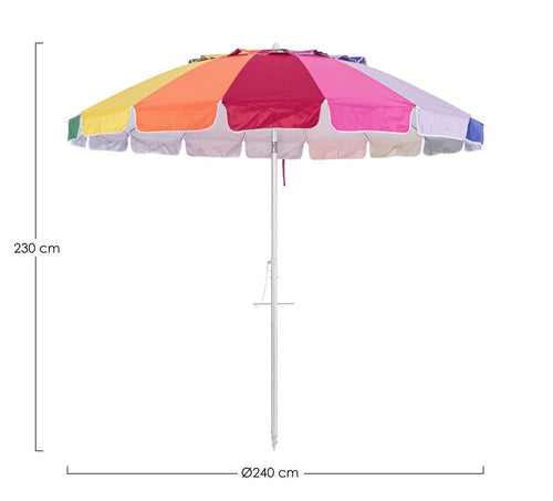Bizzotto Ombrellone da giardino Jamaica Multicolore