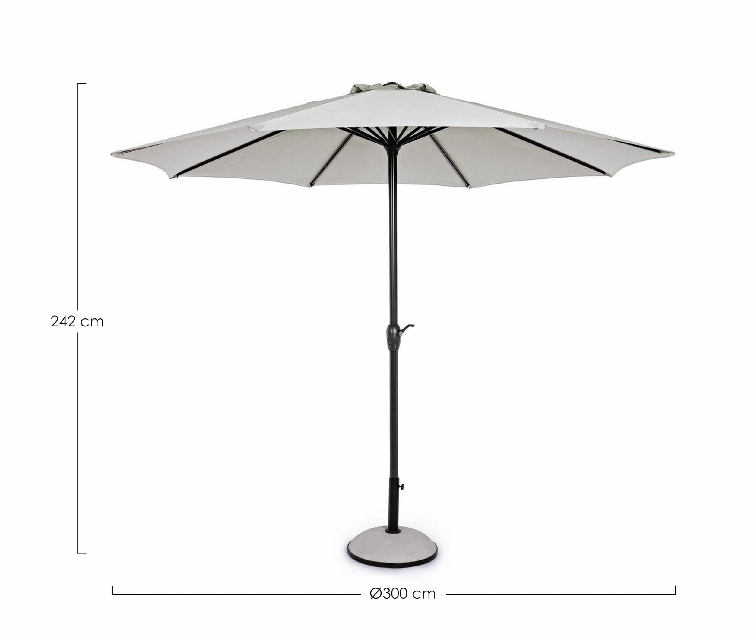Bizzotto Ombrellone da giardino Kalife Grigio