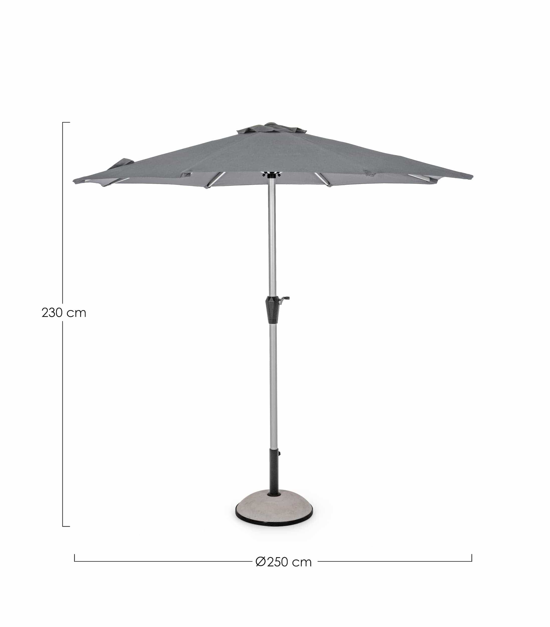 Bizzotto Ombrellone da giardino Vienna B Grigio