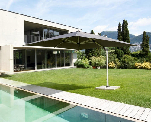 Bizzotto Ombrellone sospeso da giardino Calis Grigio