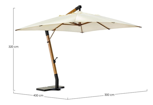 Bizzotto Ombrellone sospeso da giardino Capua Avorio
