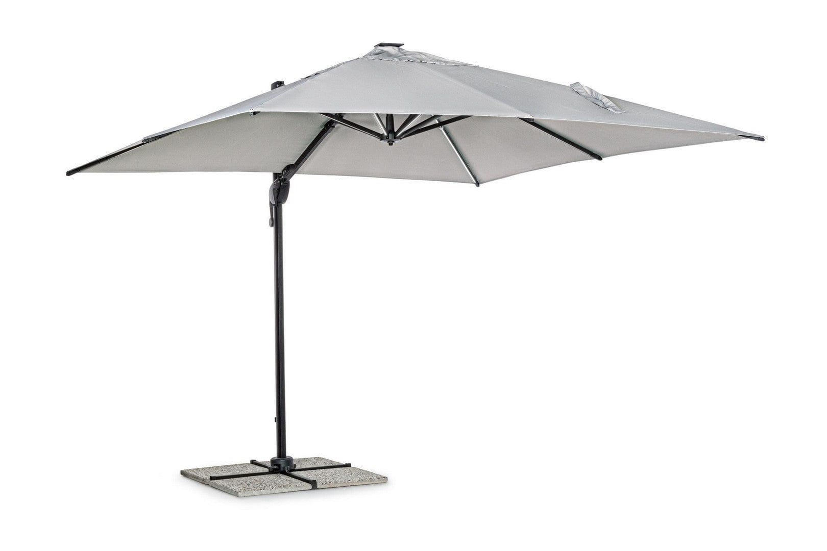 Bizzotto Ombrellone sospeso da giardino con illuminazione Ines Grigio