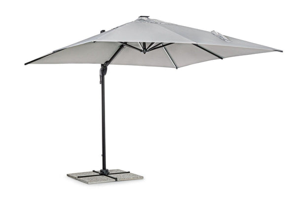Bizzotto Ombrellone sospeso da giardino con illuminazione Ines Grigio