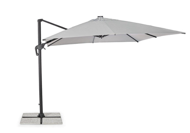 Bizzotto Ombrellone sospeso da giardino con illuminazione Ines Grigio