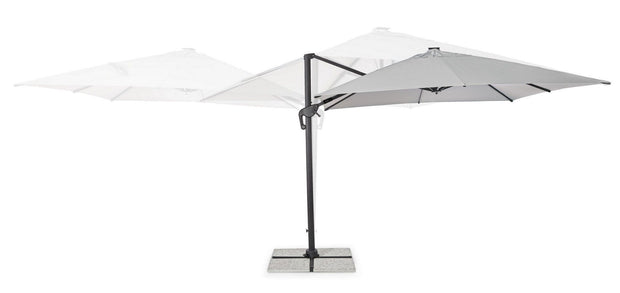 Bizzotto Ombrellone sospeso da giardino con illuminazione Ines Grigio