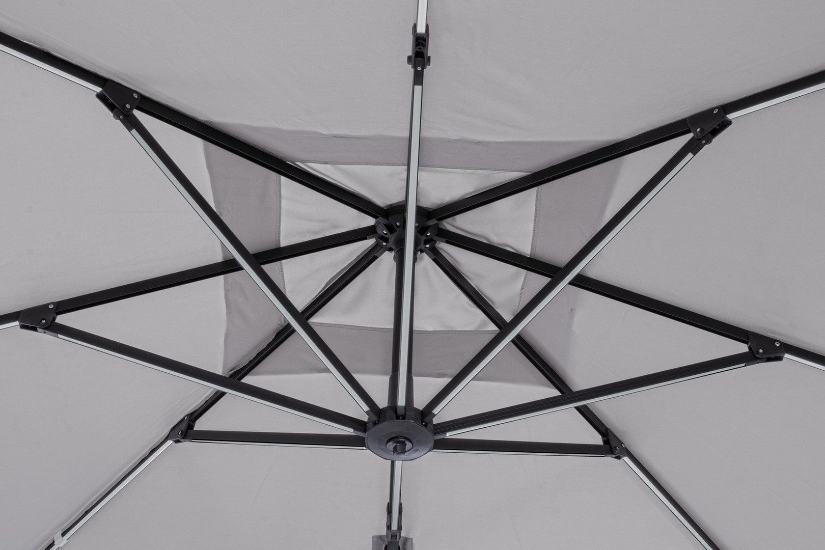 Bizzotto Ombrellone sospeso da giardino con illuminazione Ines Grigio