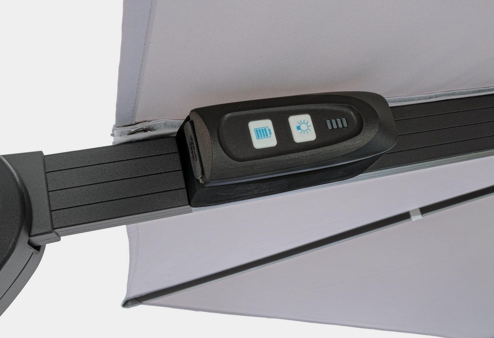Bizzotto Ombrellone sospeso da giardino con illuminazione Ines Grigio