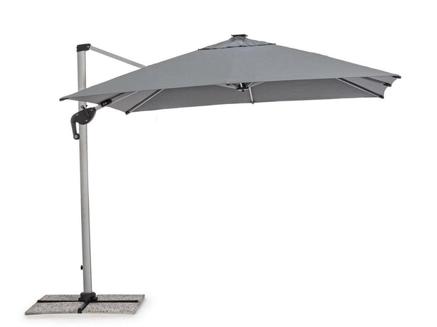 Bizzotto Ombrellone sospeso da giardino con illuminazione Ines Grigio