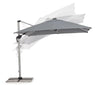 Bizzotto Ombrellone sospeso da giardino con illuminazione Ines Grigio
