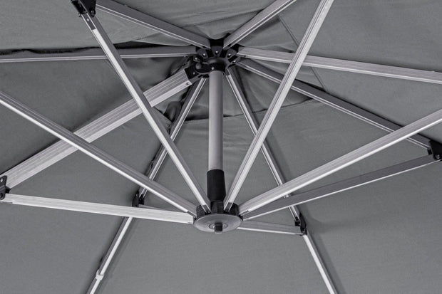Bizzotto Ombrellone sospeso da giardino con illuminazione Ines Grigio